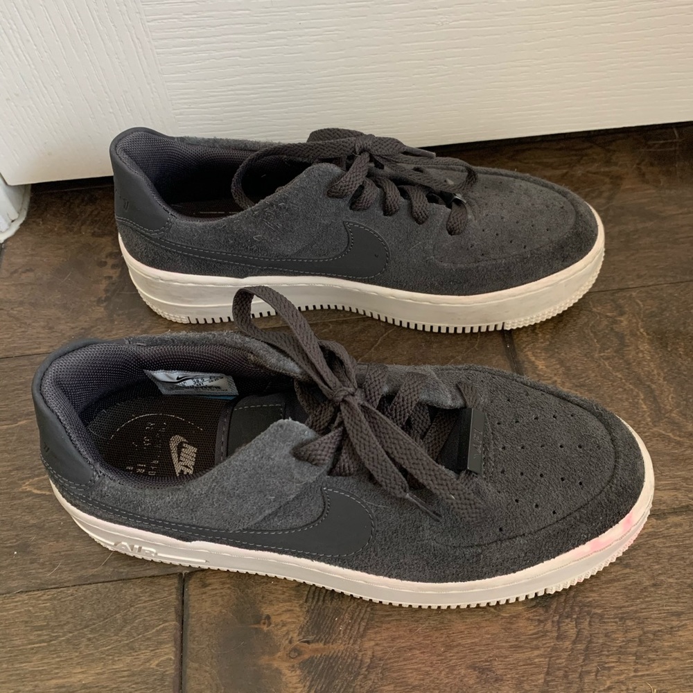 Women’s size 7.5 grey suede Air Force one Nike